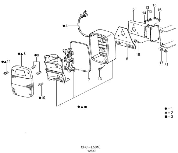 Catálogo de Peças Ford Cargo 1717 — vista explodida 4