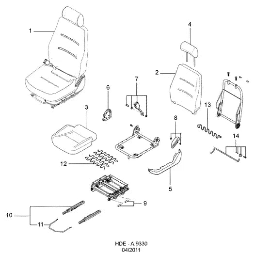 Catálogo de Peças Ford Cargo 1717 4x2 — vista explodida 1