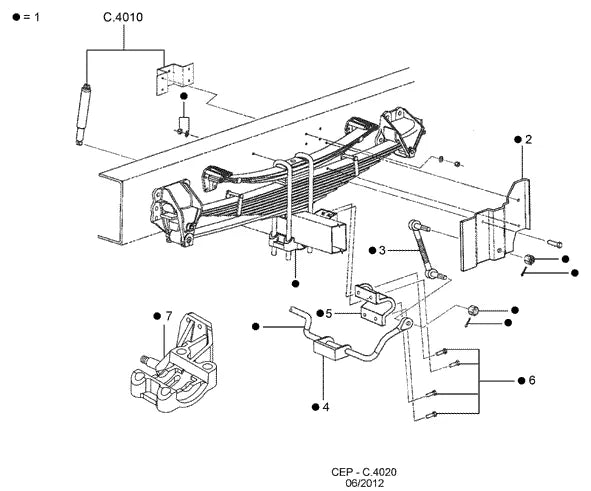 Catálogo de Peças Ford Cargo 1717E 4x2 — vista explodida 3