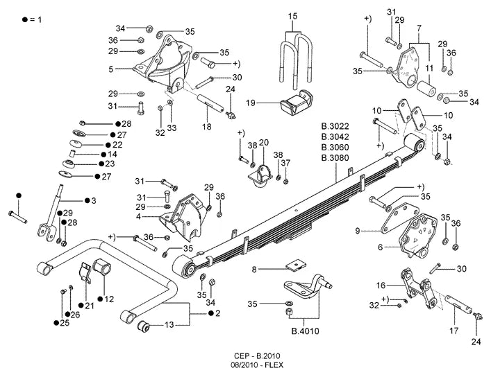 Catálogo de Peças Ford Cargo 1717E 4x2 — vista explodida 4
