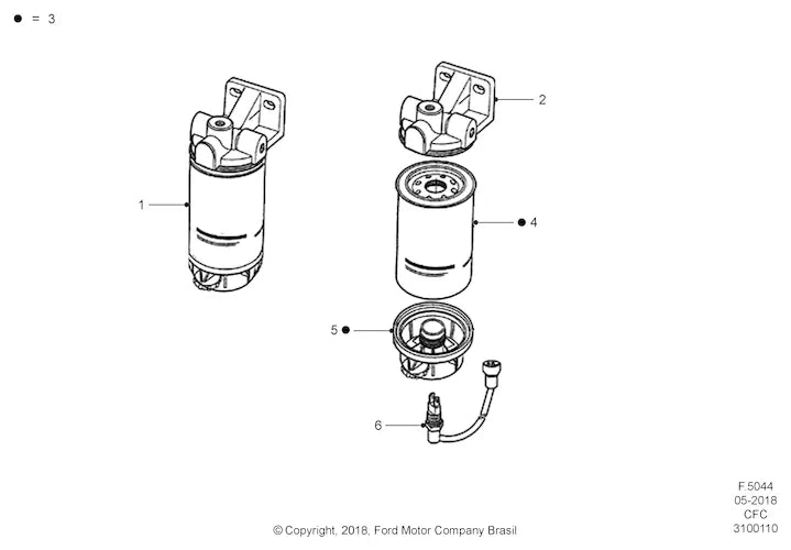 Catálogo de Peças Ford Cargo 1721 — vista explodida 3