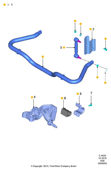 Catálogo de Peças Ford Cargo 1723 4x2 — vista explodida 3