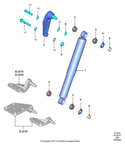Catálogo de Peças Ford Cargo 1723 4x2 — vista explodida 4