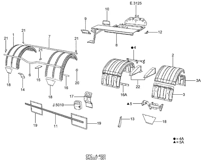 Catálogo de Peças Ford Cargo 1730 Argentina — vista explodida 1