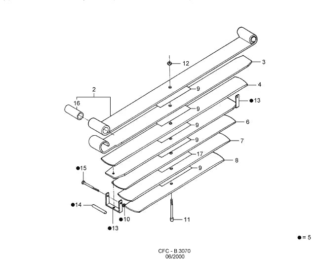 Catálogo de Peças Ford Cargo 1730 Argentina — vista explodida 3