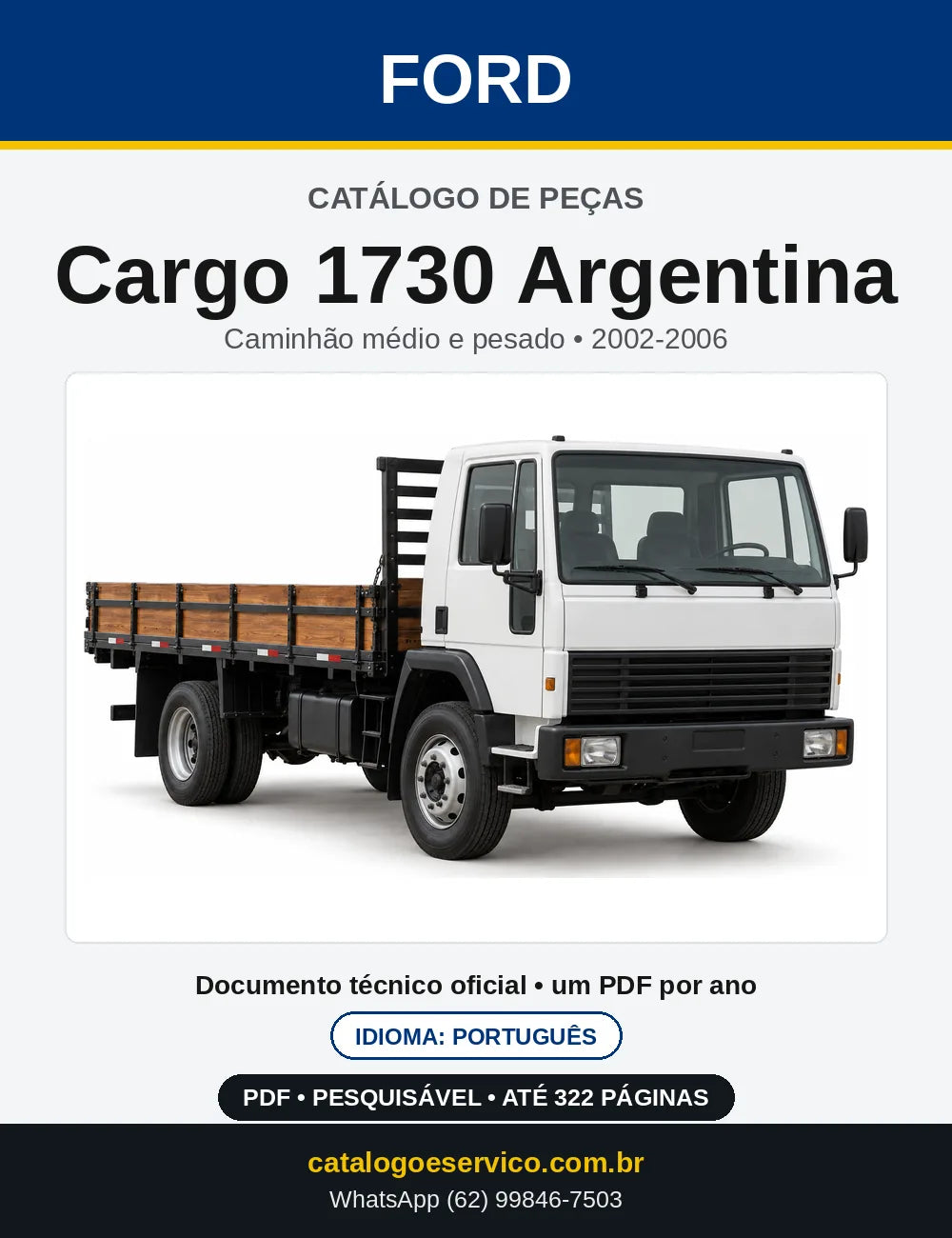 Catálogo de Peças Ford Cargo 1730 Argentina 2002-2006 — capa