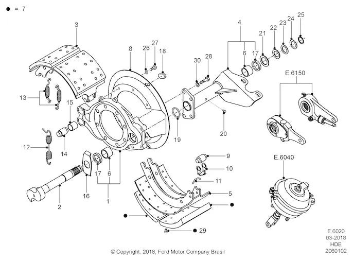 Catálogo de Peças Ford Cargo 1731 4x2 — vista explodida 2