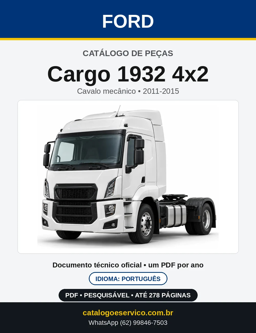 Catálogo de Peças Ford Cargo 1932 4x2 2011-2015 — capa