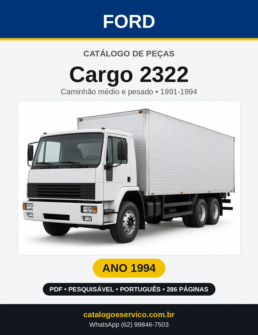 Catálogo de Peças Ford Cargo 2322 1994 — 286 páginas