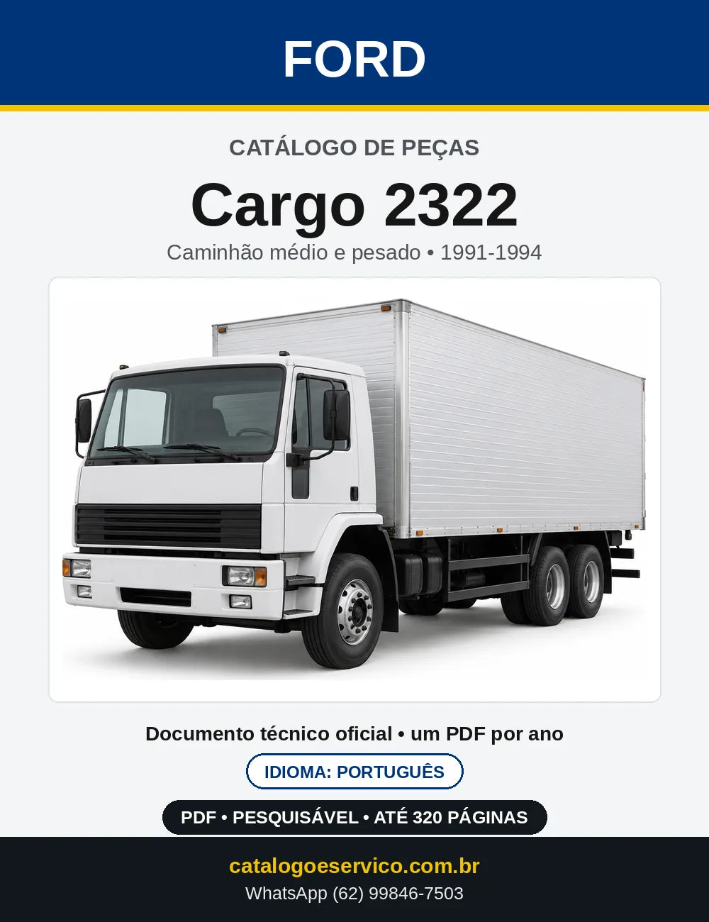 Catálogo de Peças Ford Cargo 2322 1991-1994 — capa