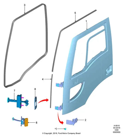 Catálogo de Peças Ford Cargo 2431 6x2 — vista explodida 1