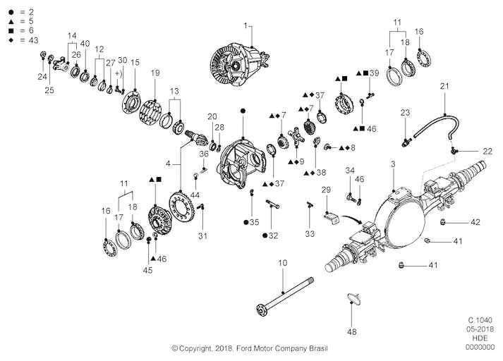 Catálogo de Peças Ford Cargo 2622 6x4 — vista explodida 3
