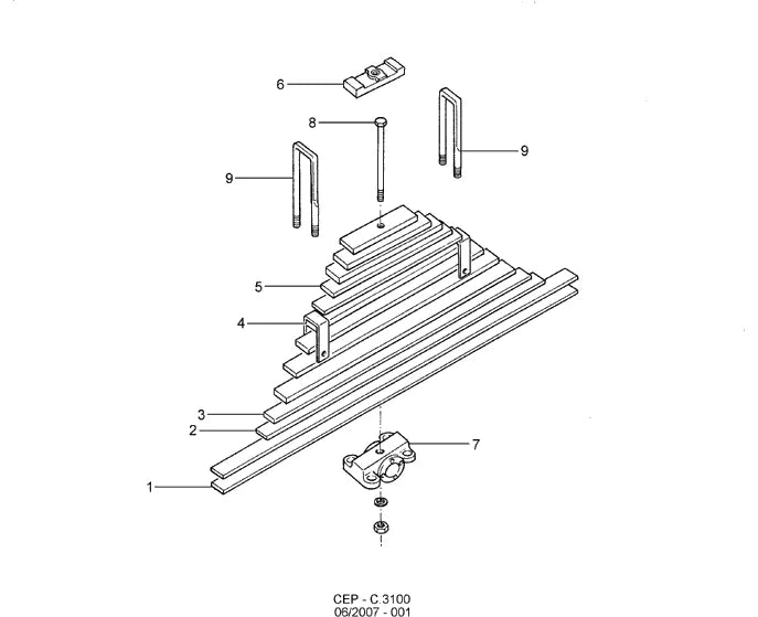Catálogo de Peças Ford Cargo 2622E 6x4 — vista explodida 3