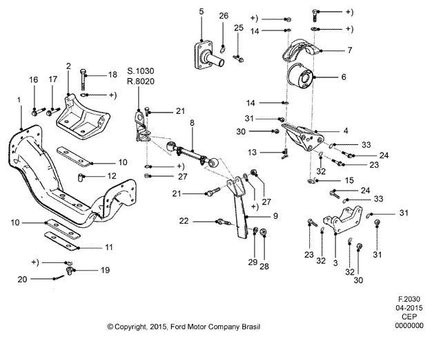 Catálogo de Peças Ford Cargo 2622E 6x4 — vista explodida 4