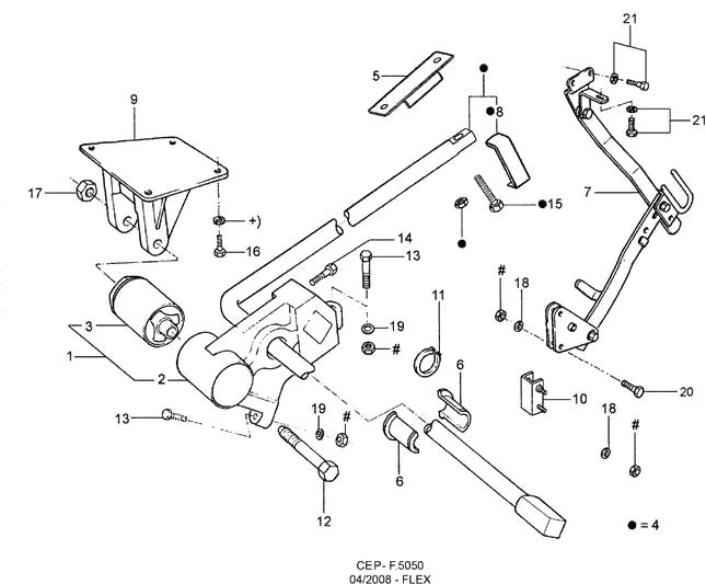 Catálogo de Peças Ford Cargo 2628E 6x4 — vista explodida 4