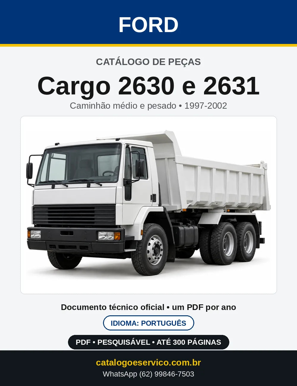 Catálogo de Peças Ford Cargo 2630 e 2631 1997-2002 — capa