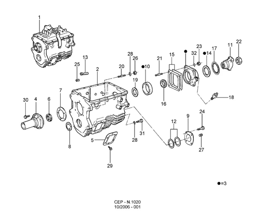 Catálogo de Peças Ford Cargo 2632E 6x4 — vista explodida 2