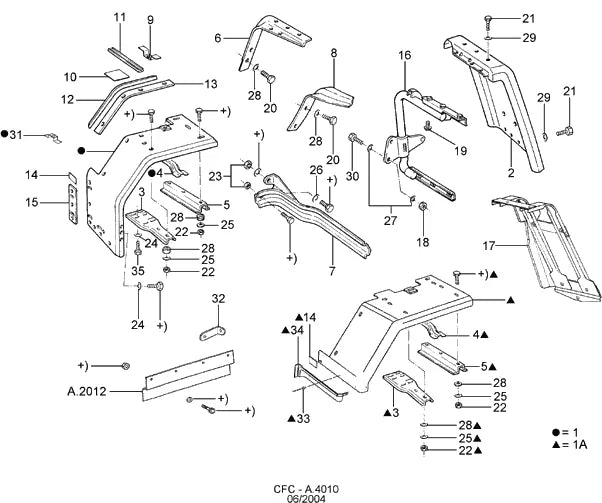 Catálogo de Peças Ford Cargo 2831 — vista explodida 1