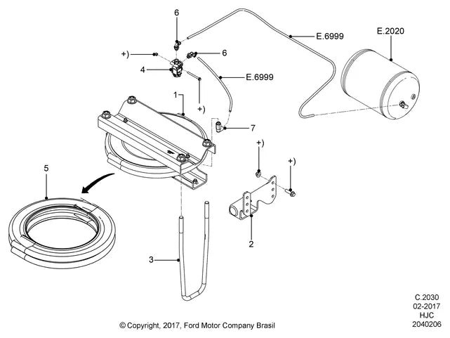 Catálogo de Peças Ford Cargo 2842 6x2 — vista explodida 3