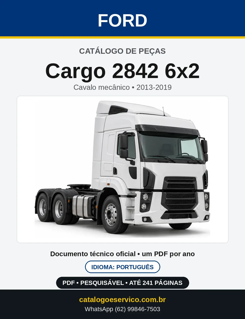 Catálogo de Peças Ford Cargo 2842 6x2 2013-2019 — capa