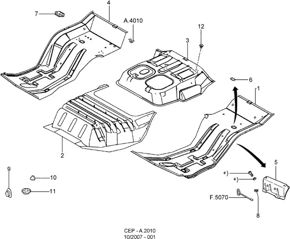 Catálogo de Peças Ford Cargo 2932E 6x4 — vista explodida 1
