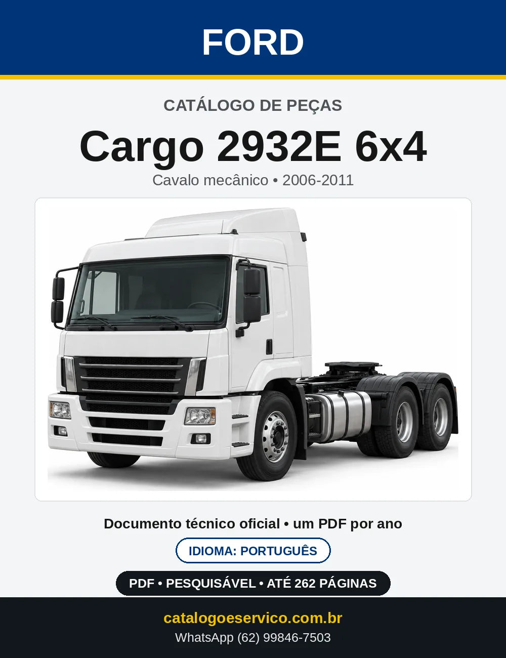 Catálogo de Peças Ford Cargo 2932E 6x4 2006-2011 — capa