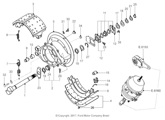 Catálogo de Peças Ford Cargo 3129 6x4 — vista explodida 2
