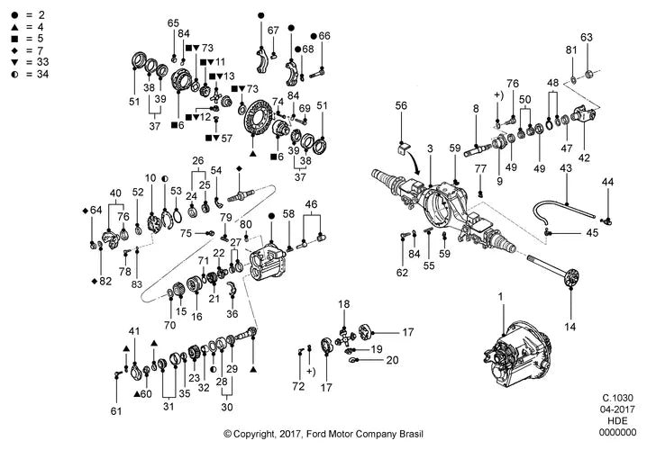 Catálogo de Peças Ford Cargo 3129 6x4 — vista explodida 3