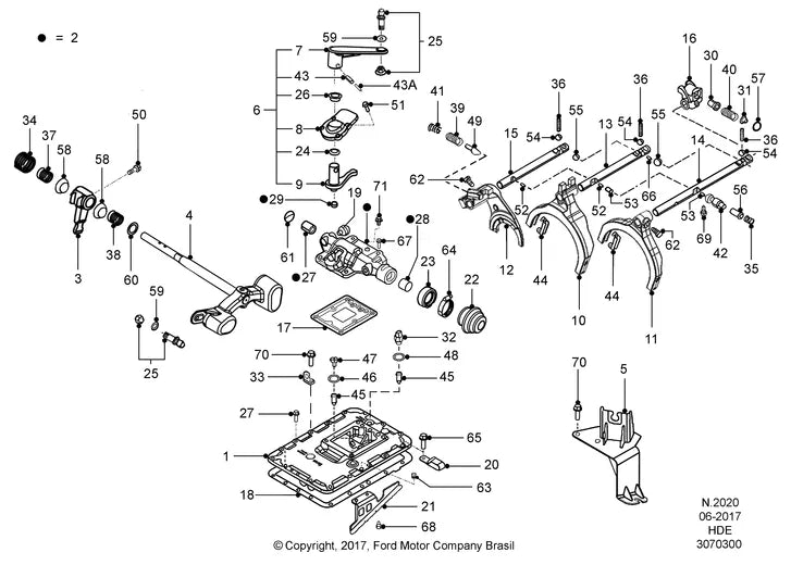 Catálogo de Peças Ford Cargo 3131 6x4 — vista explodida 4