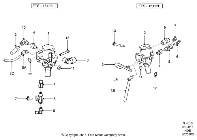 Catálogo de Peças Ford Cargo 3132 6x4 — vista explodida 4