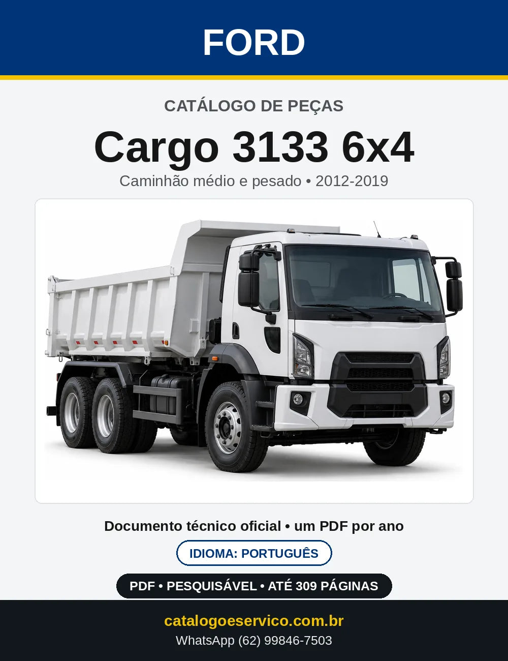 Catálogo de Peças Ford Cargo 3133 6x4 2012-2019 — capa