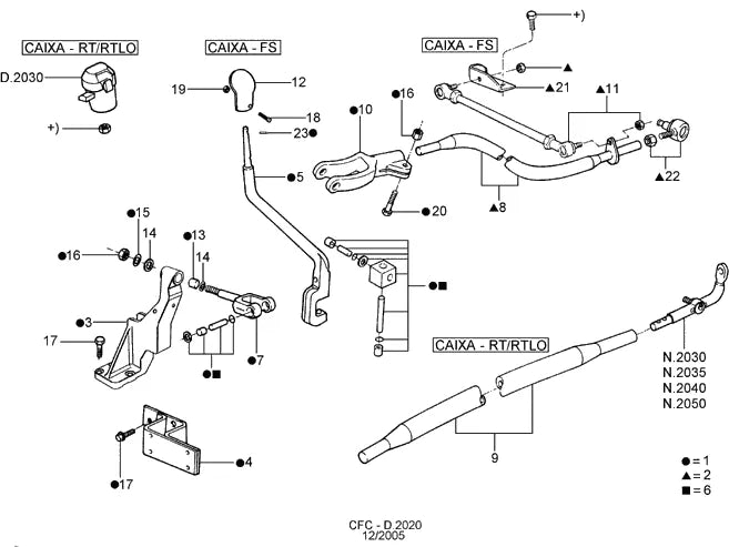 Catálogo de Peças Ford Cargo 3222 — vista explodida 3