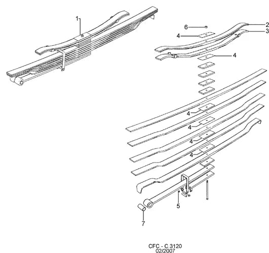 Catálogo de Peças Ford Cargo 4331 — vista explodida 3