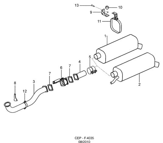 Catálogo de Peças Ford Cargo 4432E 4x2 — vista explodida 4