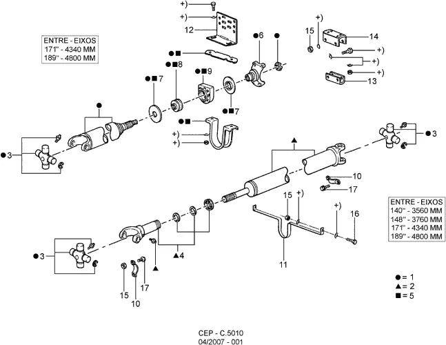 Catálogo de Peças Ford Cargo 4532E e 1832E — vista explodida 3