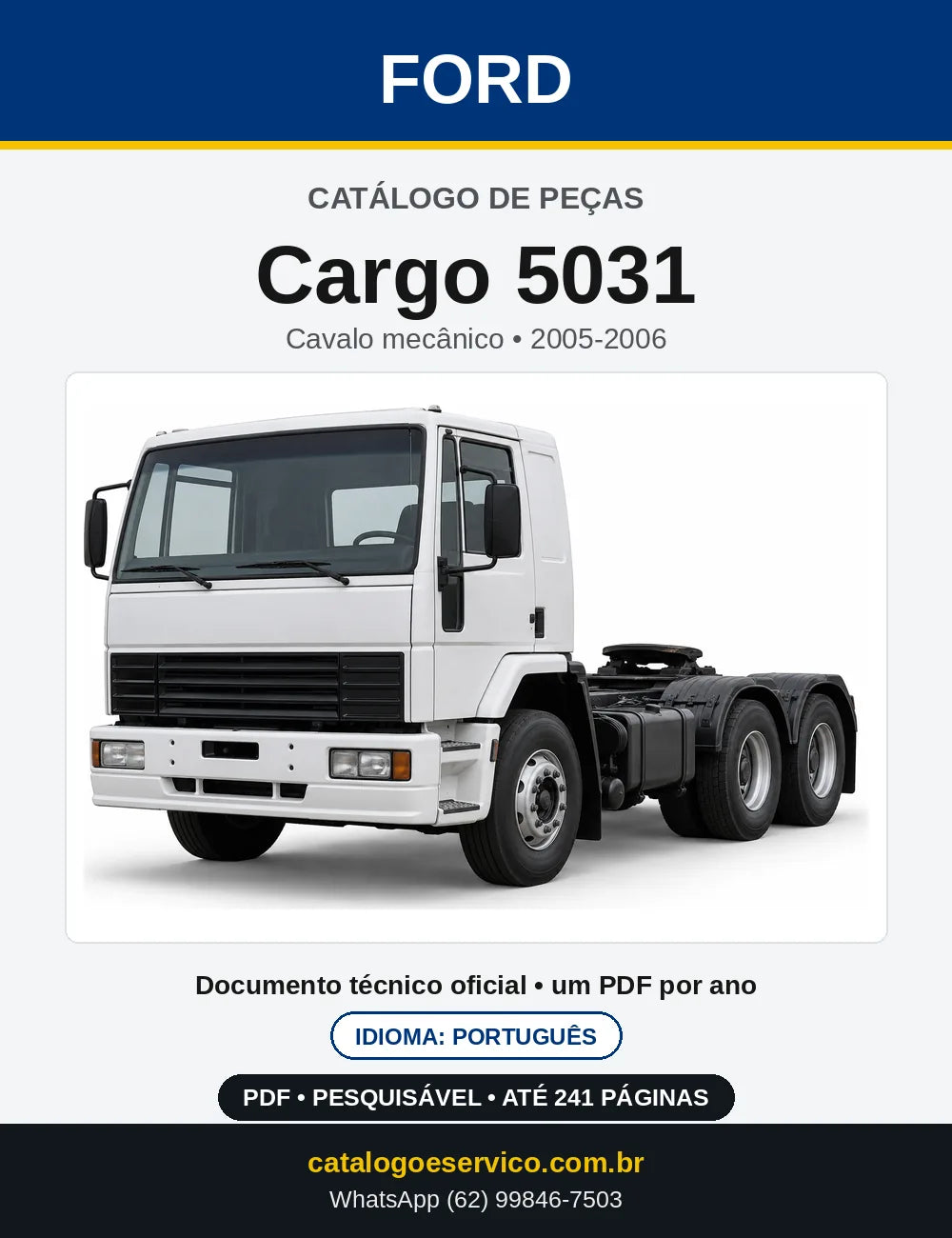 Catálogo de Peças Ford Cargo 5031 2005-2006 — capa
