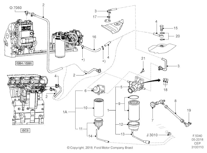 Catálogo de Peças Ford Cargo 5032E 6x4 — vista explodida 4