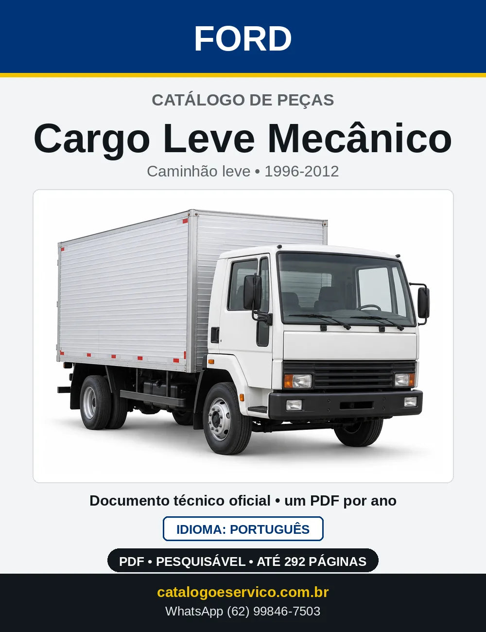 Capa do Catálogo de Peças Ford Cargo Leve Mecânico 1996-2012