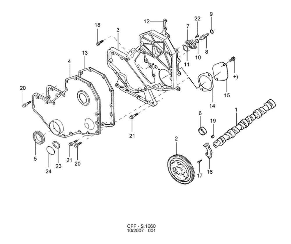 Catálogo de Peças Ford F-4000 4x2 e 4x4 — vista explodida 1