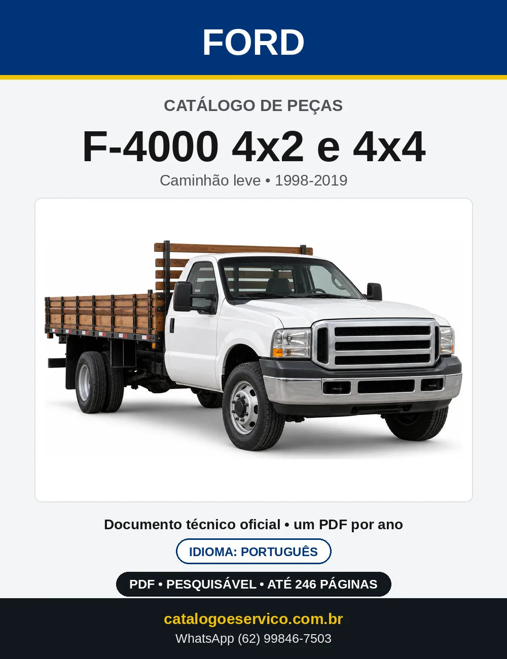 Catálogo de Peças Ford F-4000 4x2 e 4x4 1998-2019 — capa