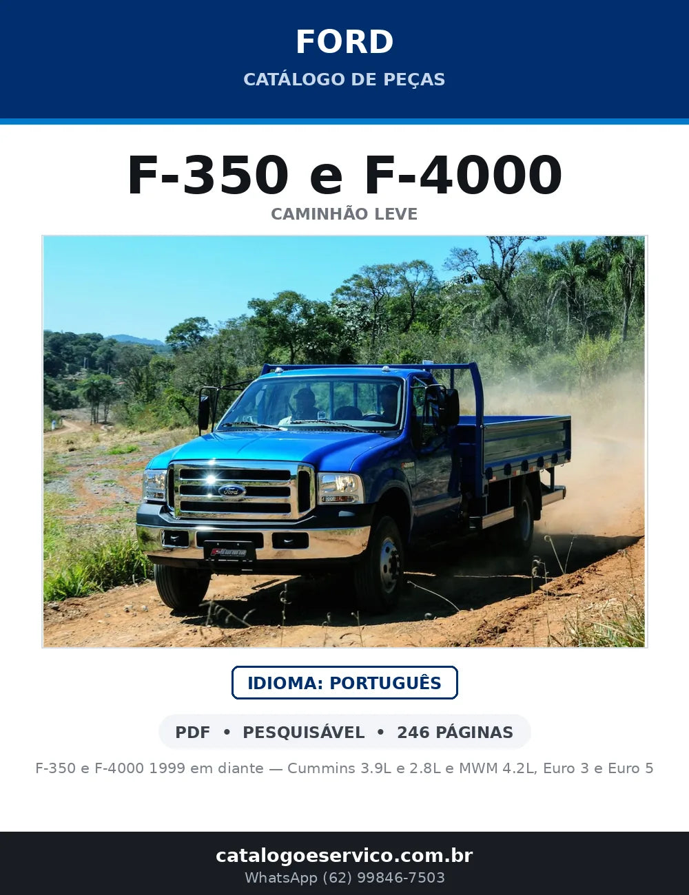 Catálogo de Peças Ford F-350 e F-4000 1999-2012 — capa