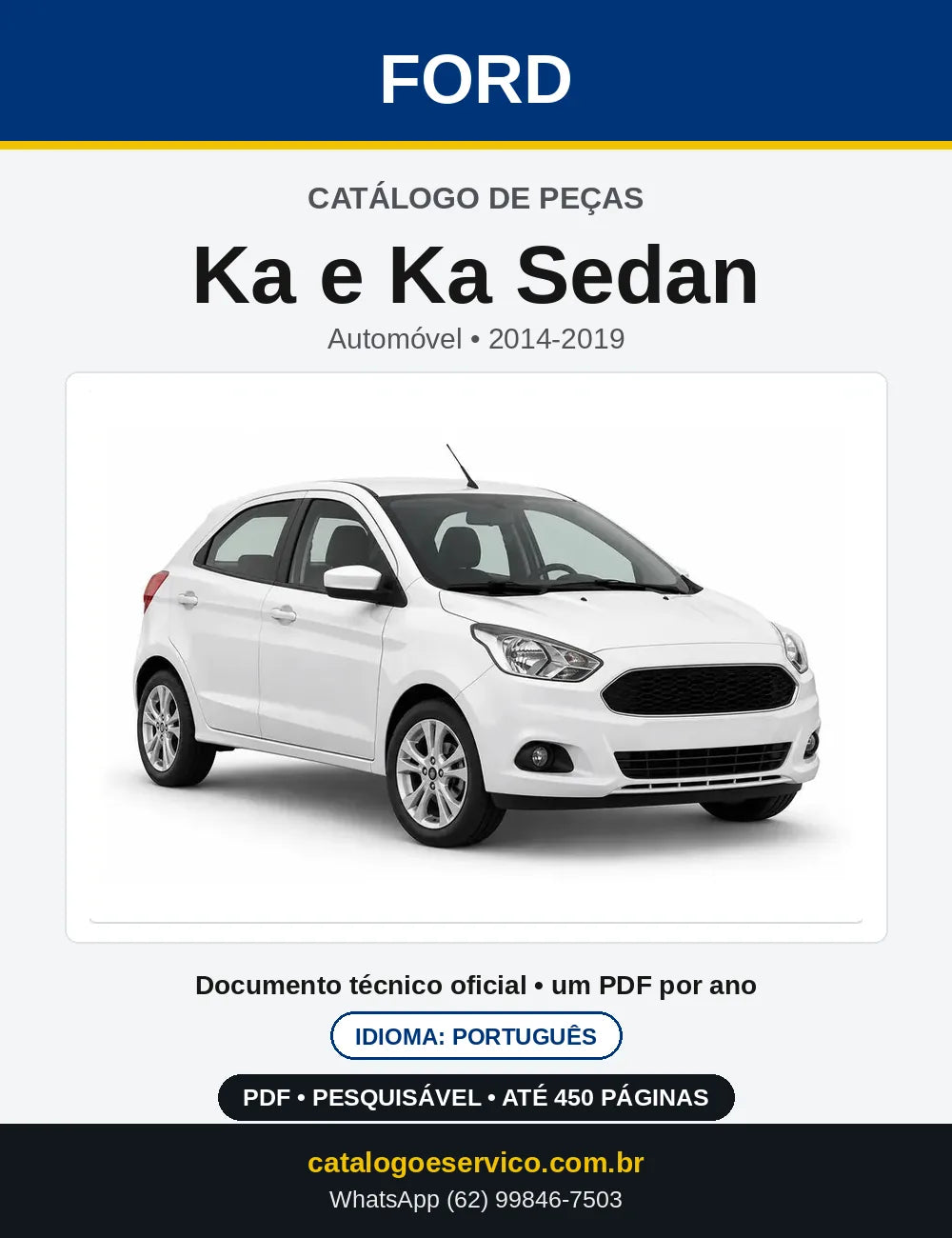 Catálogo de Peças Ford Ka e Ka Sedan 2014-2019 — capa