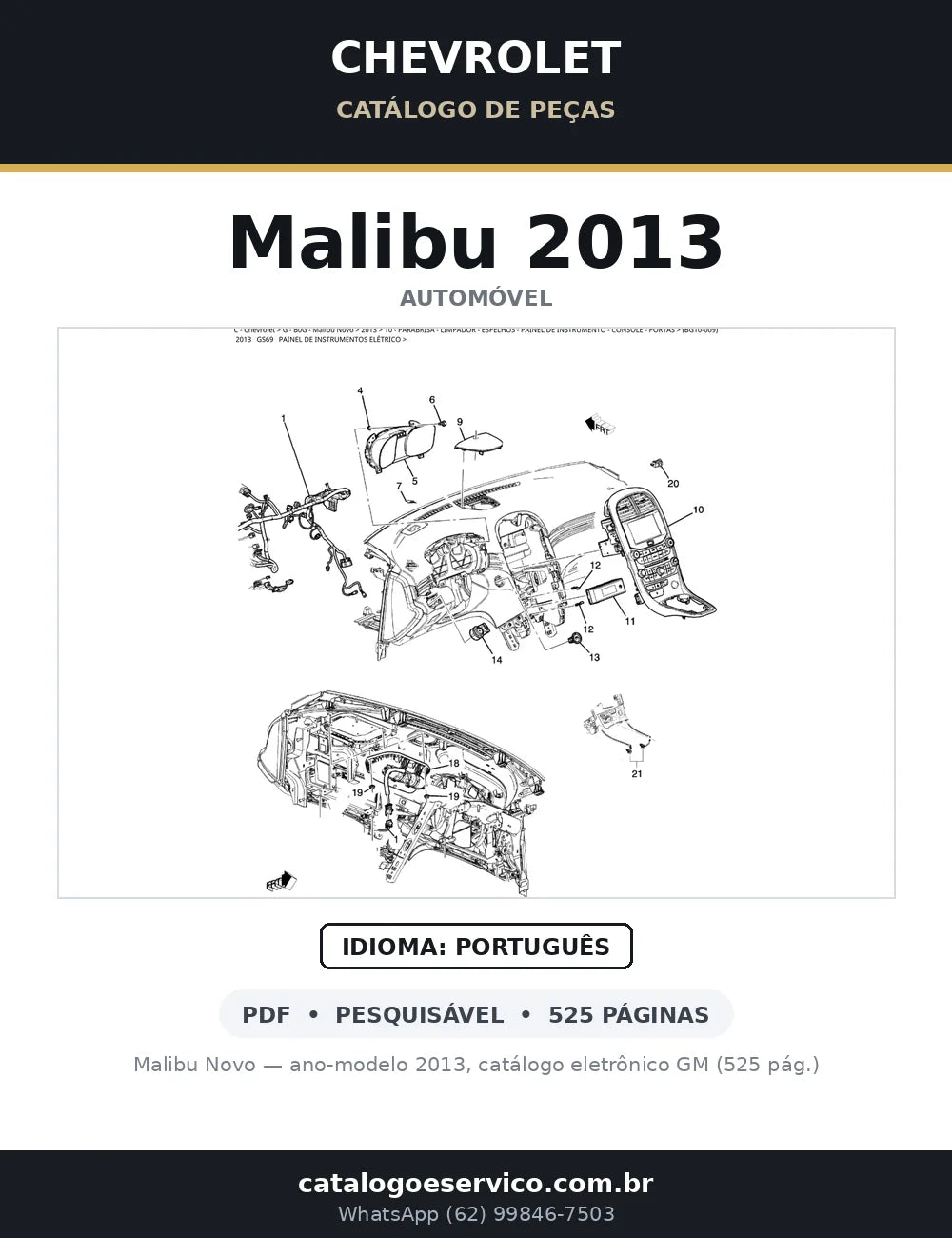 Catálogo de Peças Chevrolet Malibu 2013 — capa