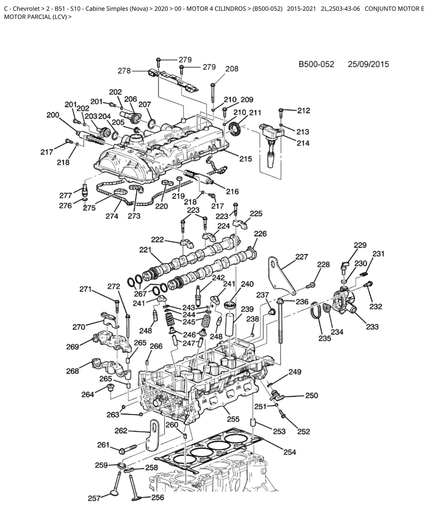 Catálogo de Peças Chevrolet Nova S10 Cabine Simples 2012-2021 — vista explodida 1 (pág. 11 do PDF)