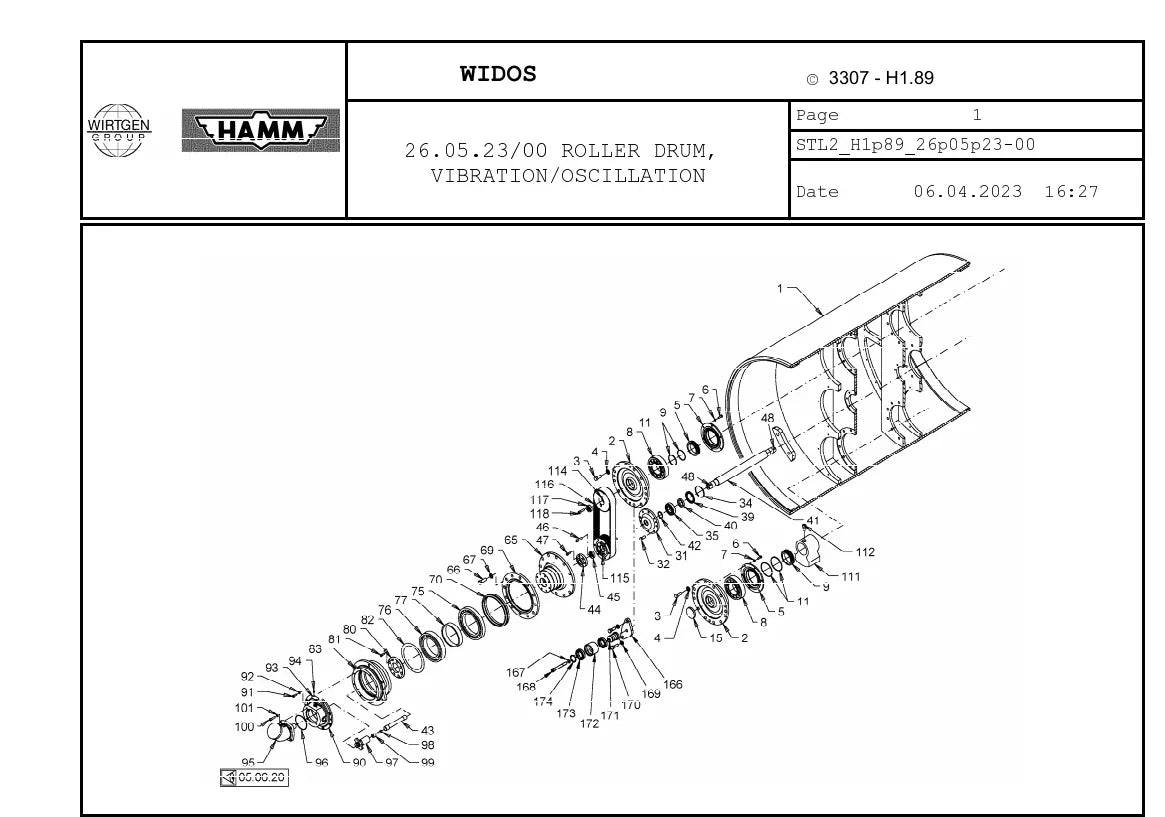 Catálogo de Peças HAMM 3307 — vista interna 2