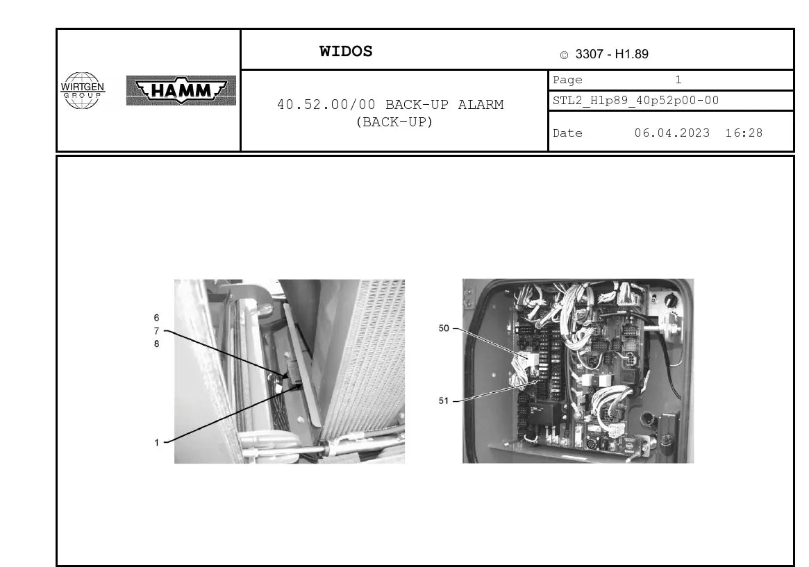 Catálogo de Peças HAMM 3307 — vista interna 3