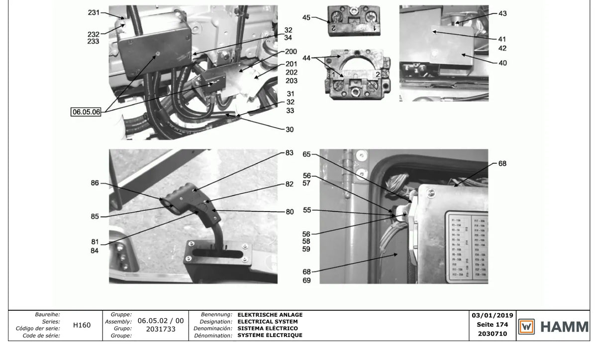 Catálogo de Peças Hamm 3412 e 3414 (H160) — amostra 4 de página interna do documento