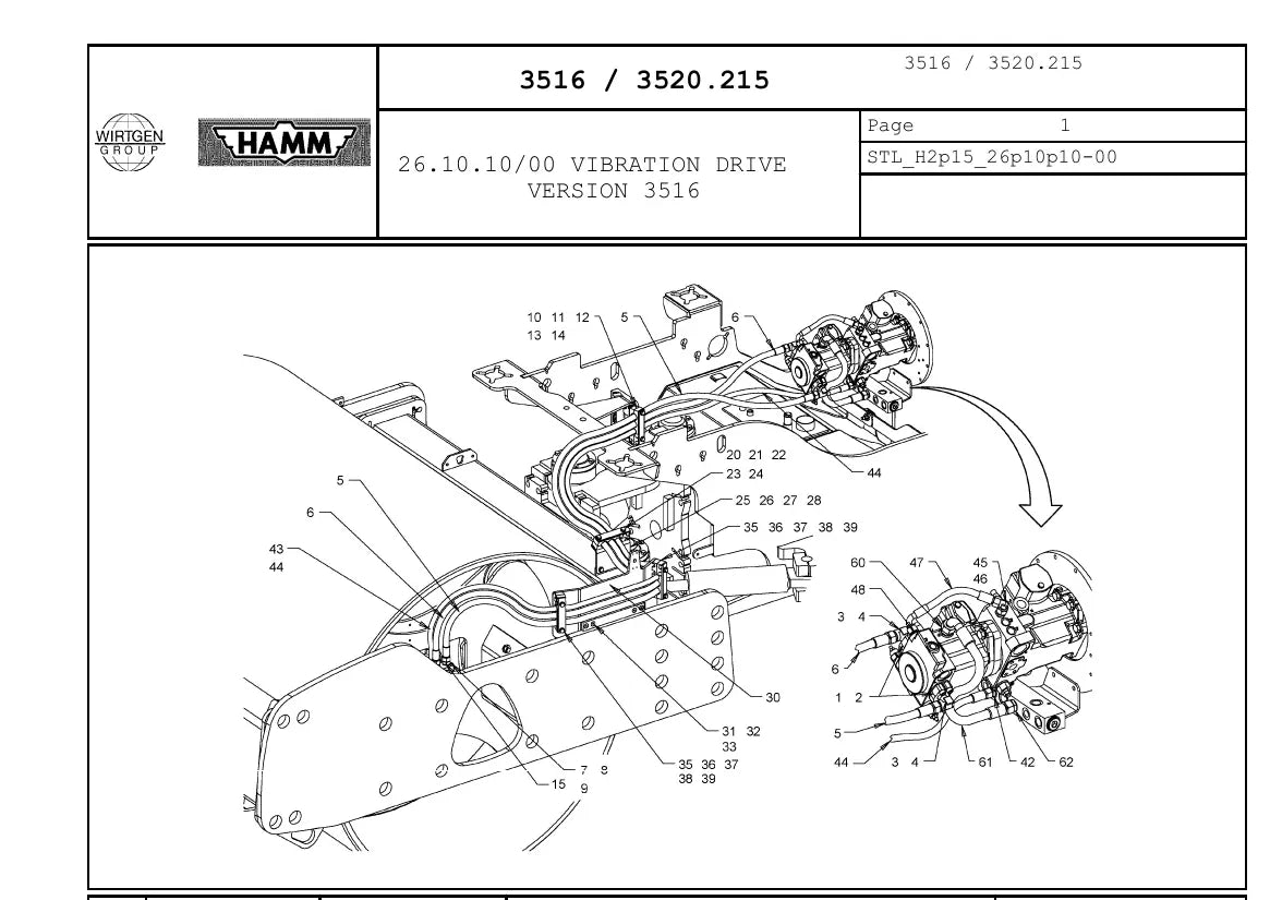 Catálogo de Peças HAMM 3516 / 3520 — vista interna 2