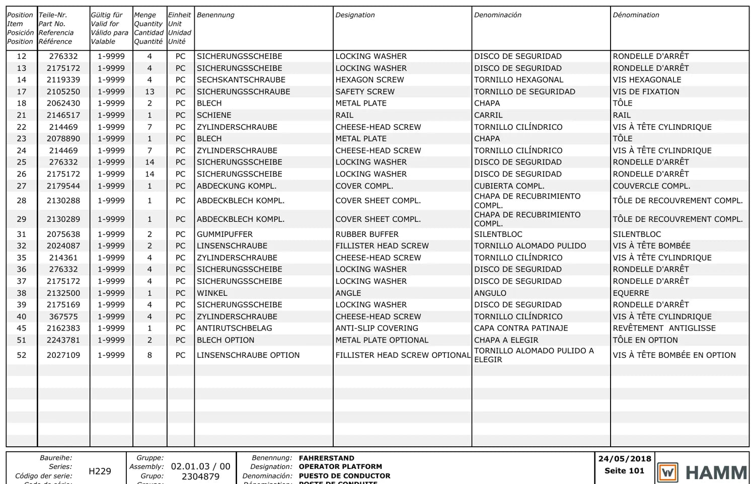 Hamm GRW 280 — vista 1 do documento