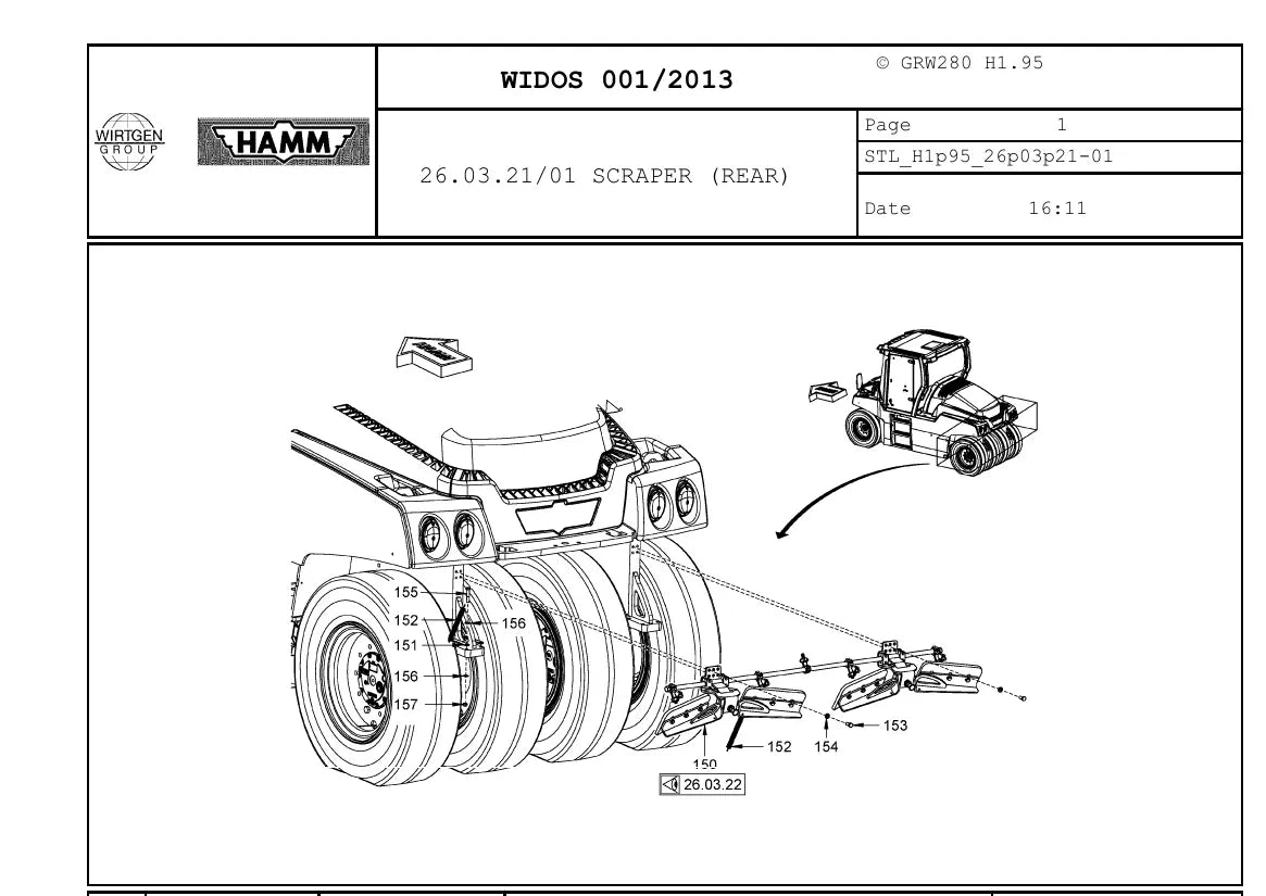 Catálogo de Peças HAMM GRW 280 — vista interna 1